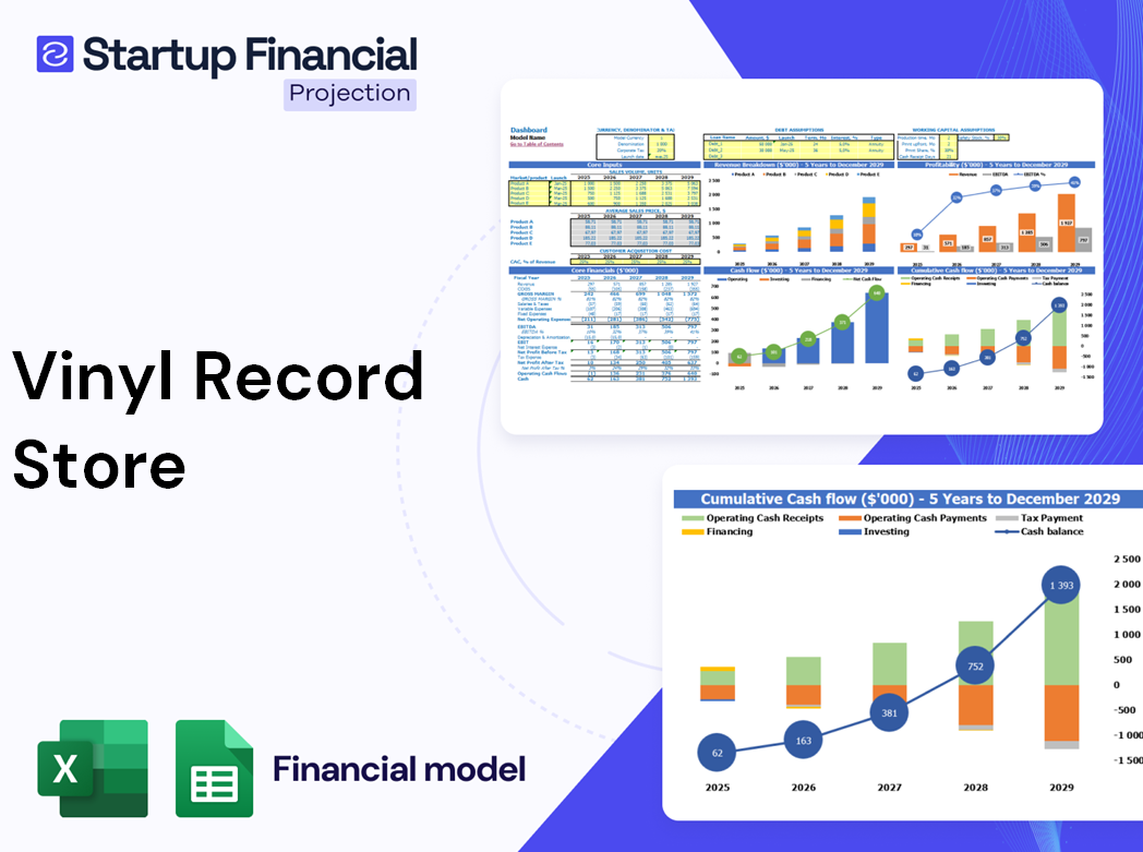 Vinyl Record Store Financial Model