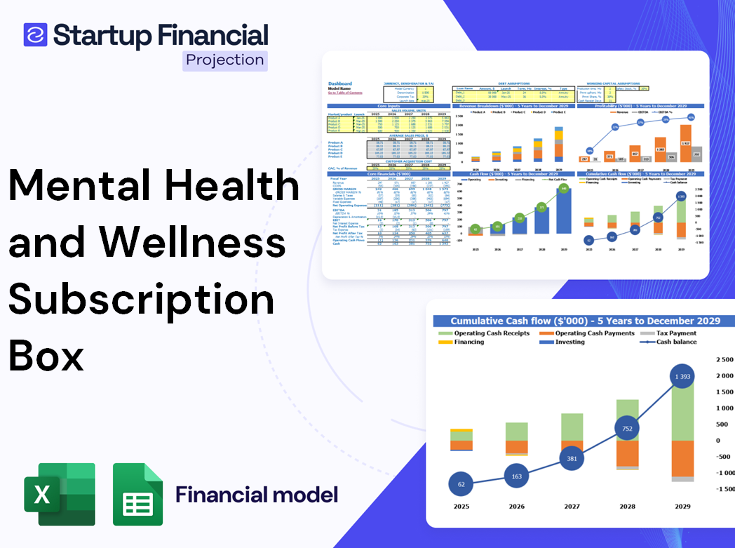 Mental Health Wellness Subscription Box Financial Model