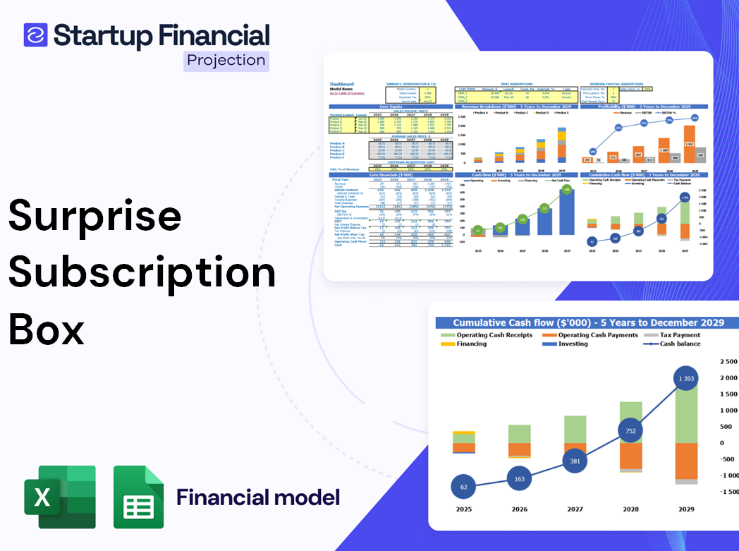 Surprise Subscription Box Financial Model